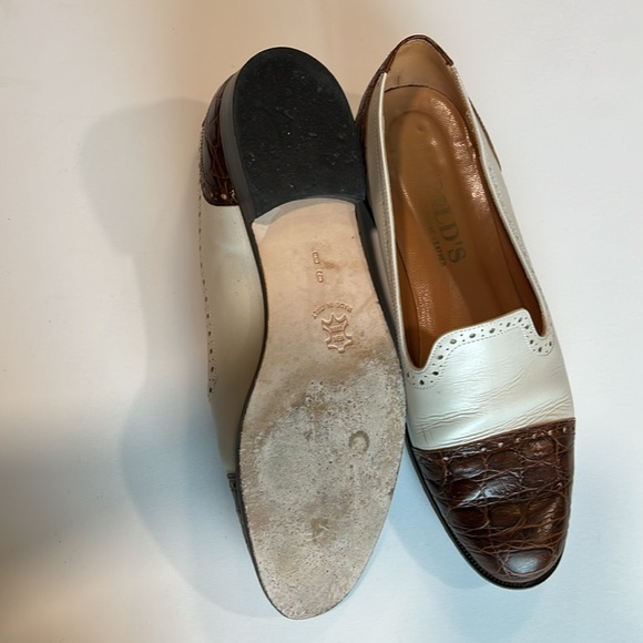Vintage - HAROLDS, beige/brown leather flats, 9 - Picture 3 of 10
